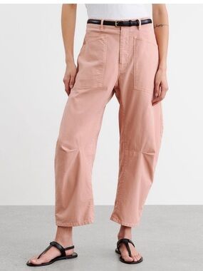 Nili Lotan Shon Cotton Blend Pants Pink Size 6